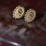 Boucles d'Oreilles Puces Thémis Fleurs Or Boucles d'Oreilles Monsieur Simone