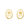 Boucles d'Oreilles Puces Thémis Fleurs Or Ivoire Boucles d'Oreilles Monsieur Simone
