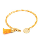 Bracelet Arthur Or Orange Pompon Bracelets Monsieur Simone