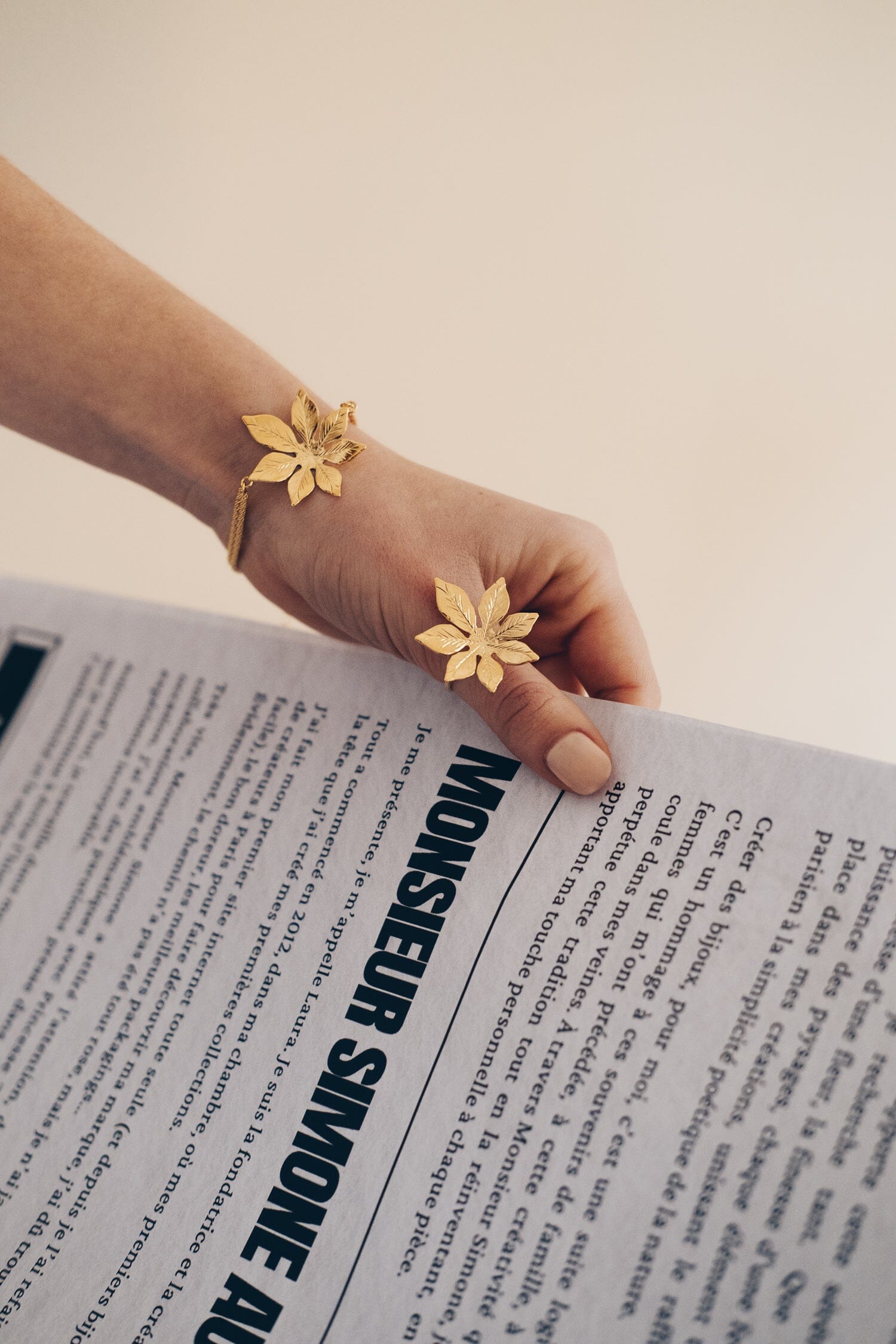 Bracelet Chloris Argent Fleur Bracelets Monsieur Simone