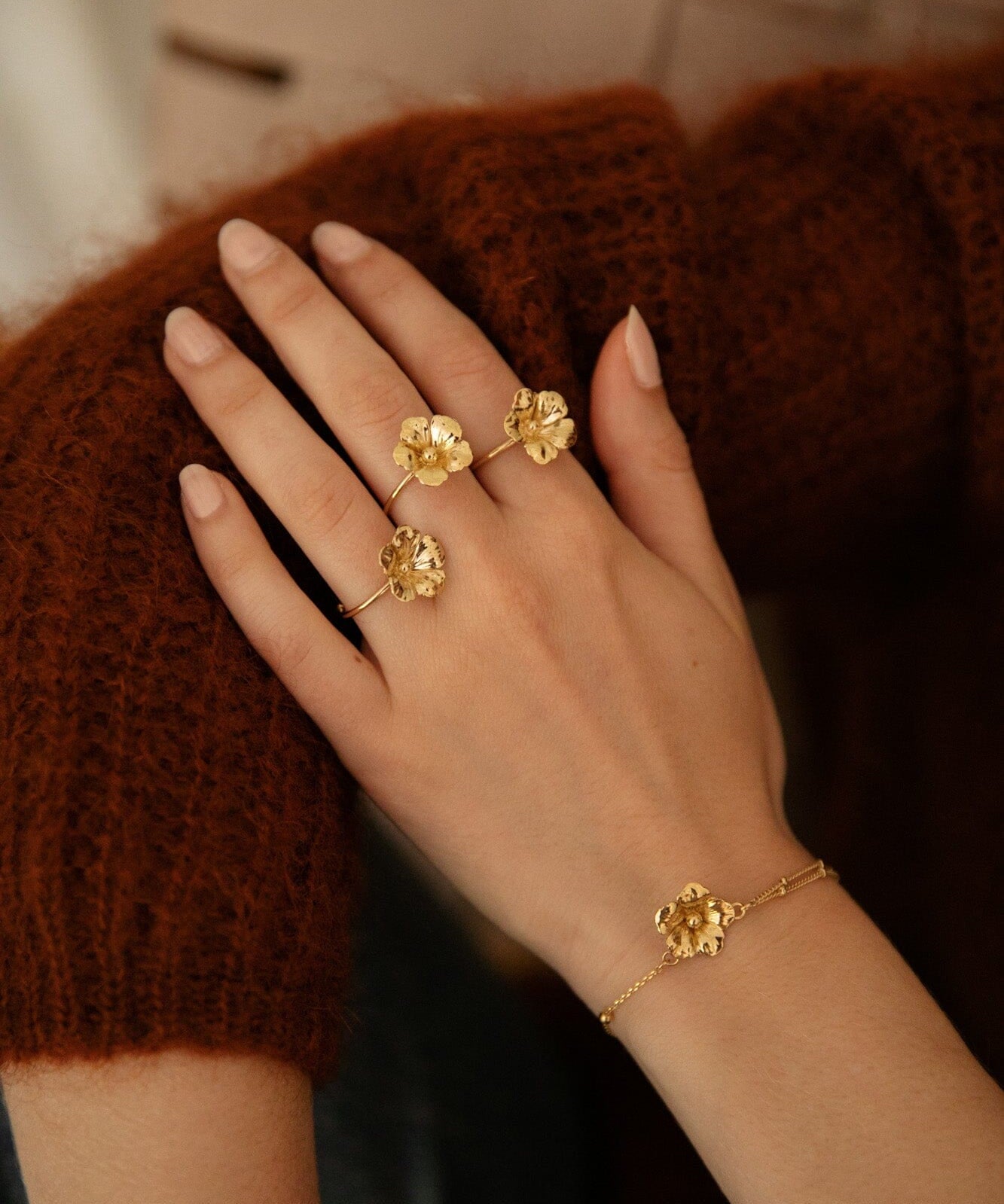 Bracelet Gaïa Or Fleur Bracelets Monsieur Simone