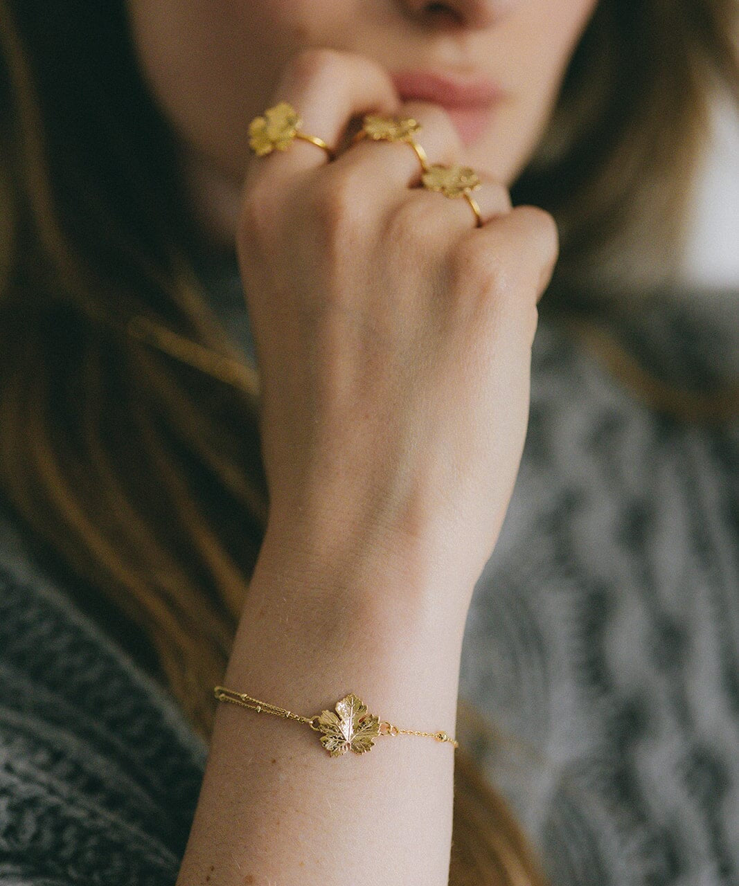 Bracelet Héra Argent Feuille Bracelets Monsieur Simone