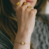 Bracelet Héra Argent Feuille Bracelets Monsieur Simone