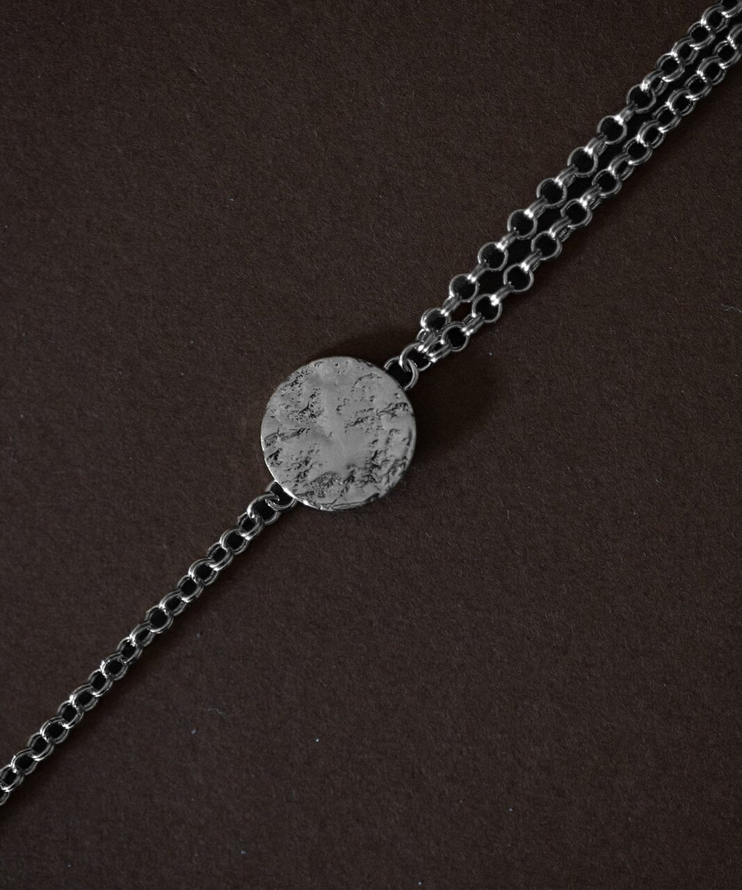 Bracelet Hestia Argent Rond Martelé Bracelets Monsieur Simone