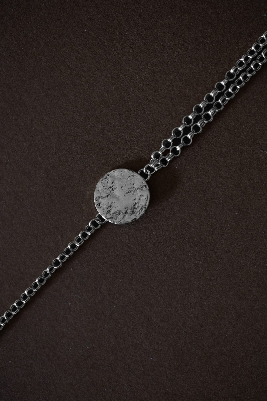 Bracelet Hestia Argent Rond Martelé Bracelets Monsieur Simone