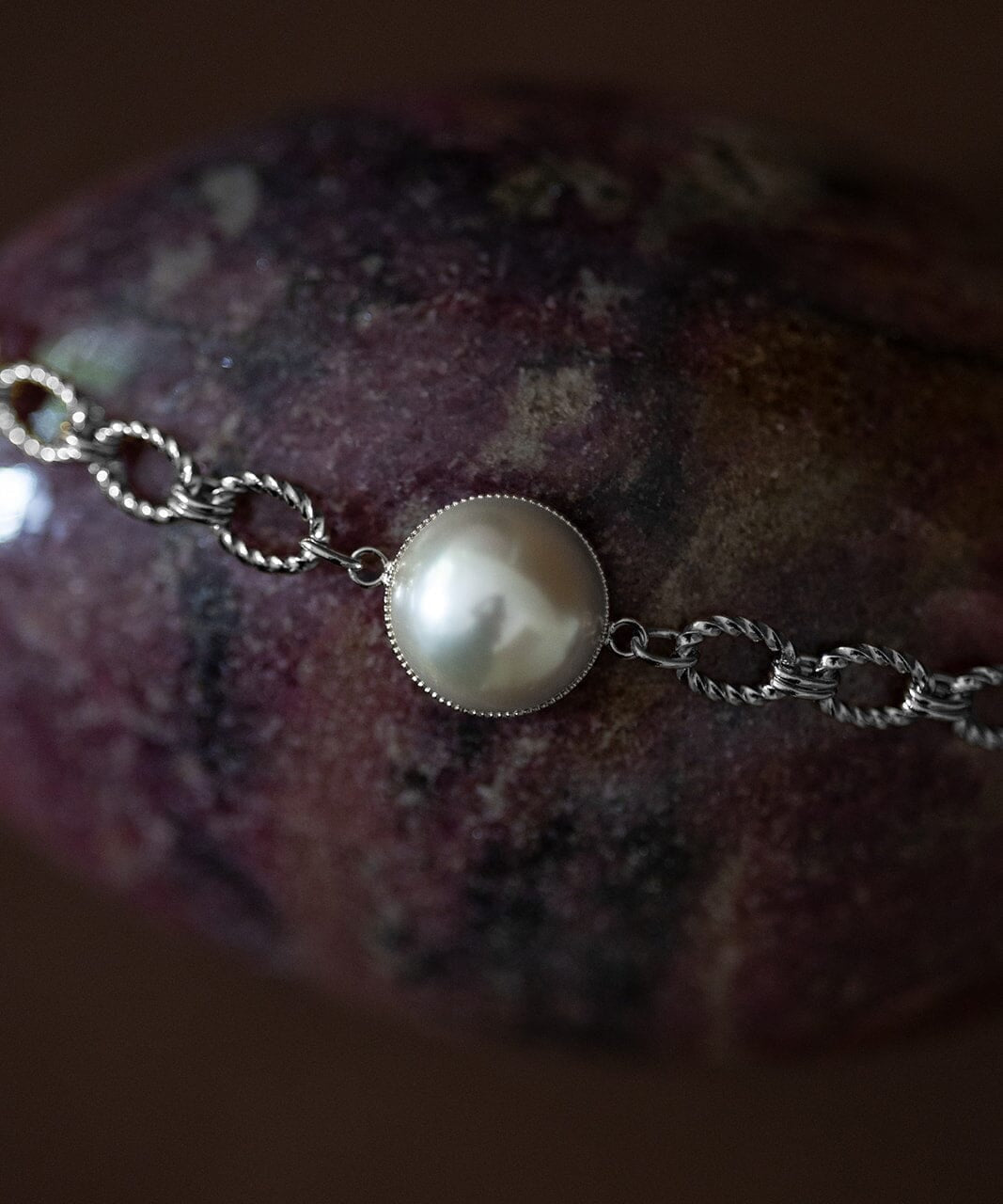 Bracelet Nélya Argent Perle Bracelets Monsieur Simone