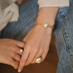 Bracelet Nélya Or Perle Bracelets Monsieur Simone