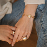 Bracelet Nélya Or Perle Bracelets Monsieur Simone