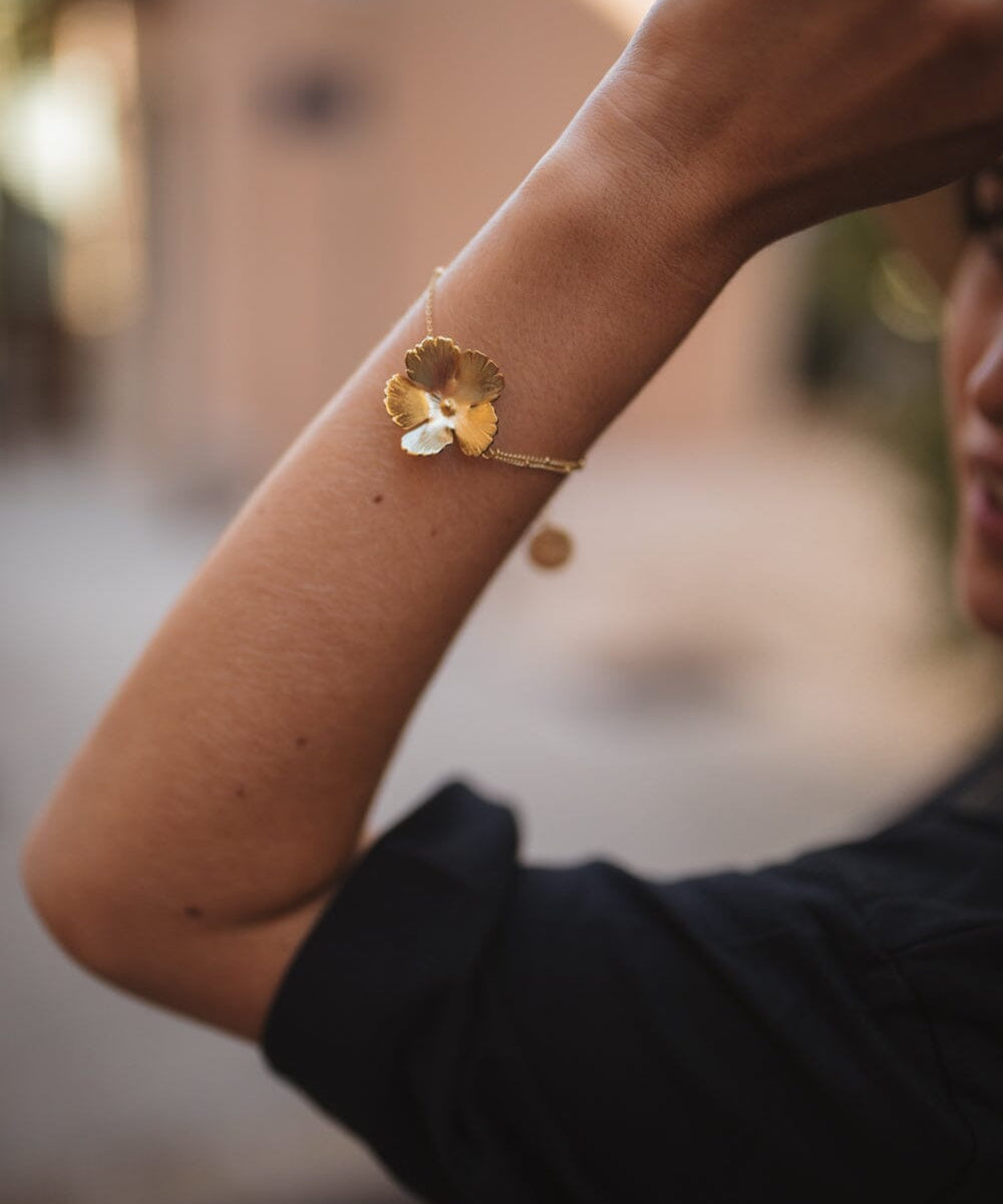Bracelet Orphée Or Fleur Bracelets Monsieur Simone