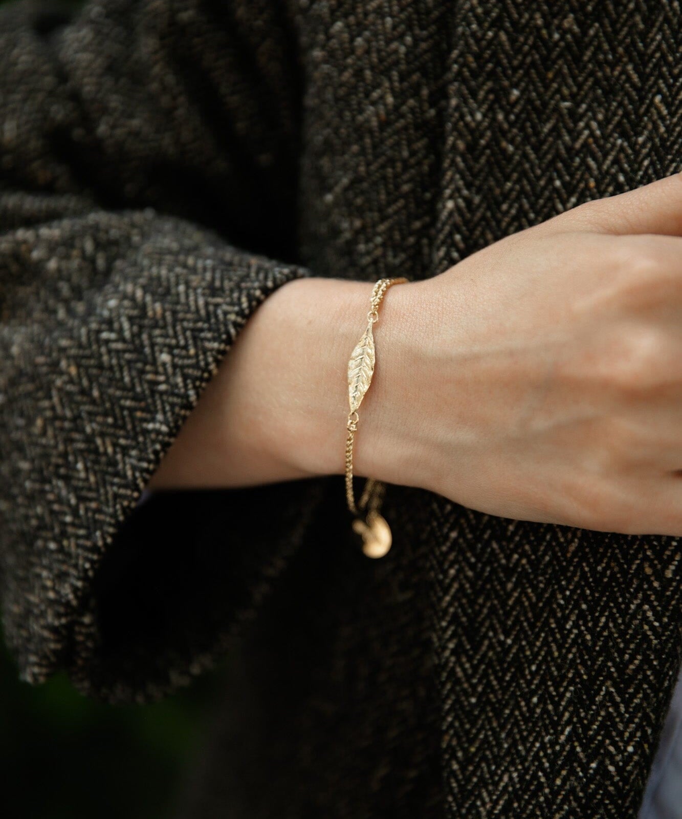 Bracelet Thalie Argent Feuille Bracelets Monsieur Simone