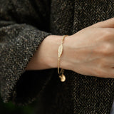 Bracelet Thalie Argent Feuille Bracelets Monsieur Simone