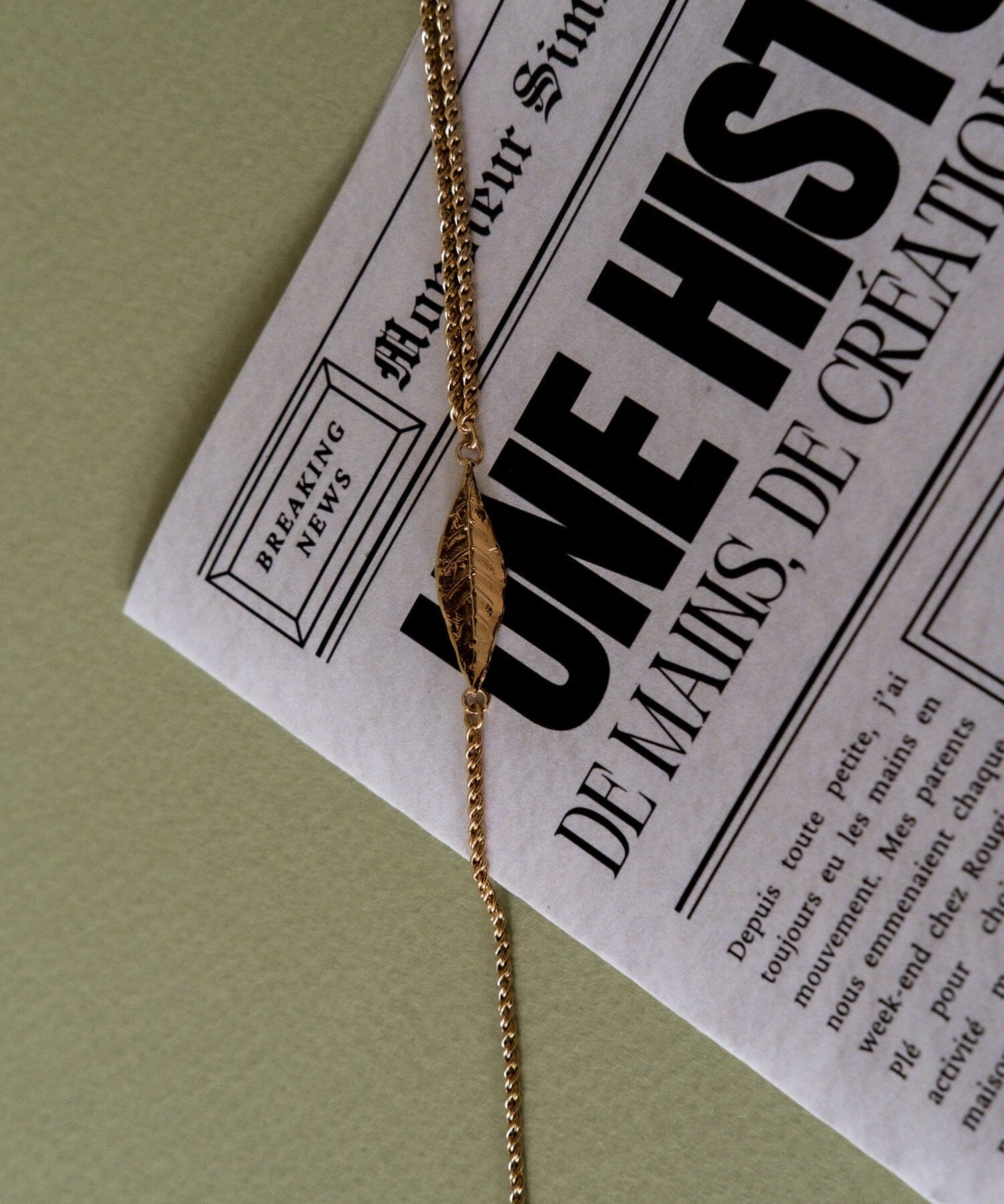 Bracelet Thalie Or Feuille Bracelets Monsieur Simone