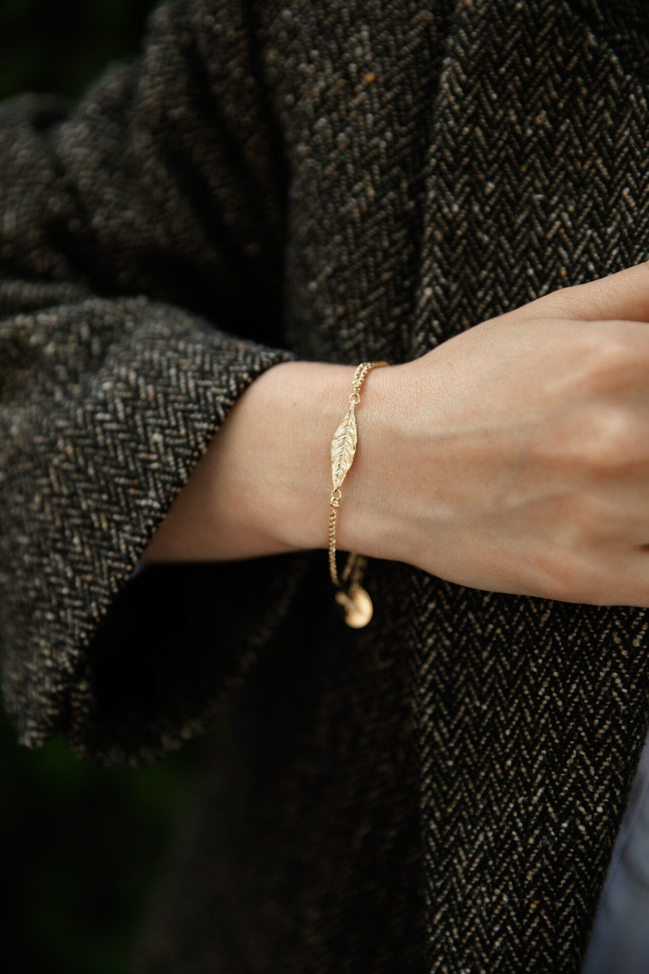 Bracelet Thalie Or Feuille Bracelets Monsieur Simone