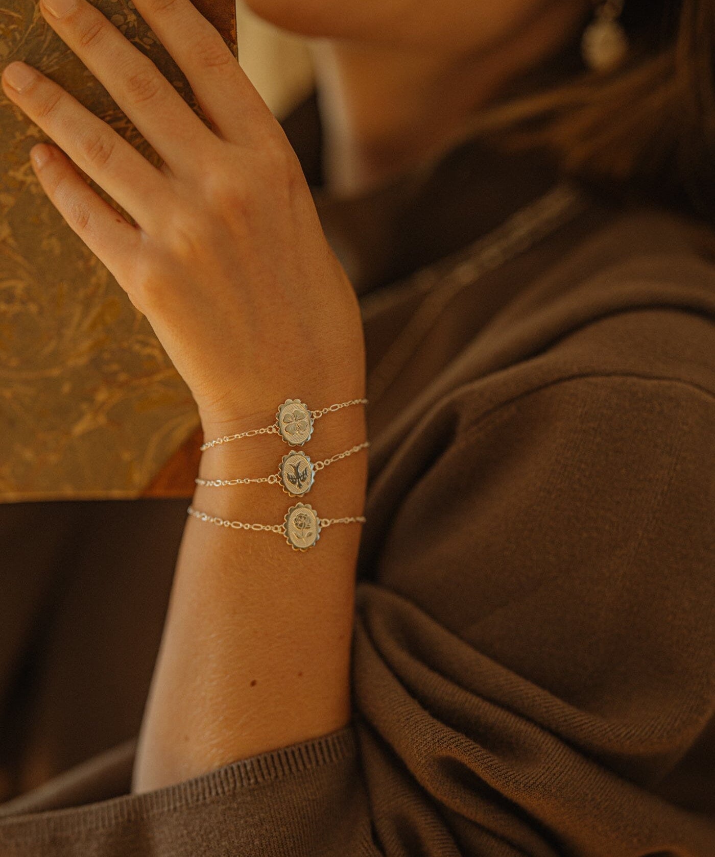Bracelet Thémis Colombe Argent Bracelets Monsieur Simone