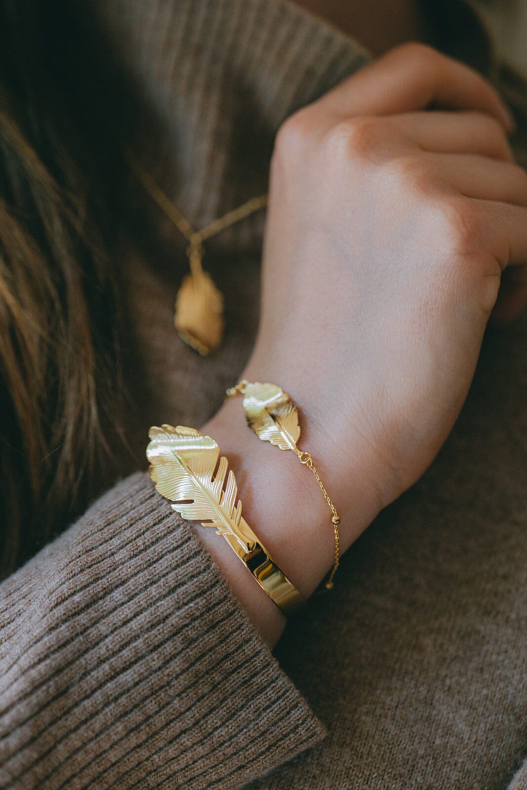 Bracelet Zéphyr Or Feuille Bracelets Monsieur Simone
