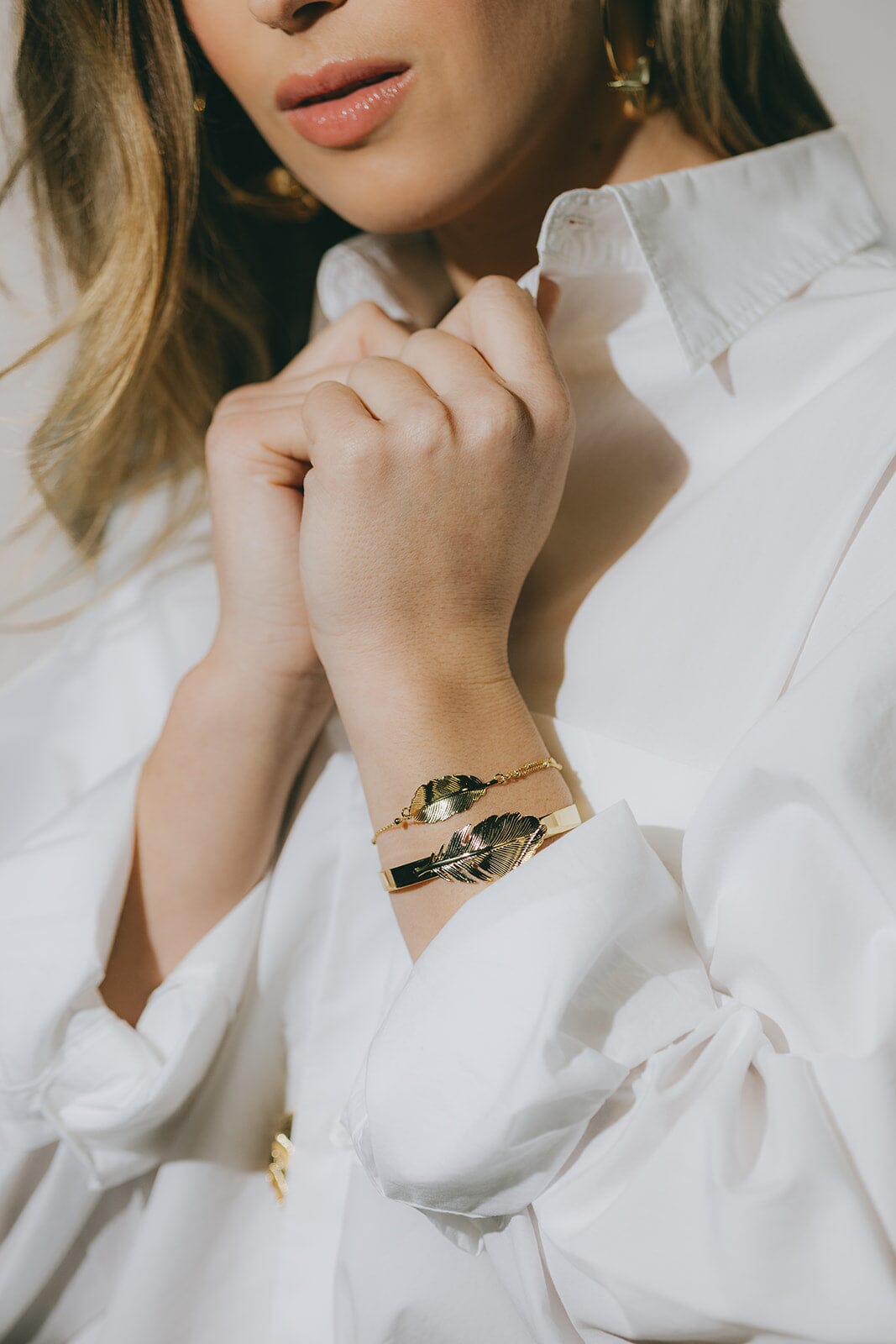 Bracelet Zéphyr Or Feuille Bracelets Monsieur Simone