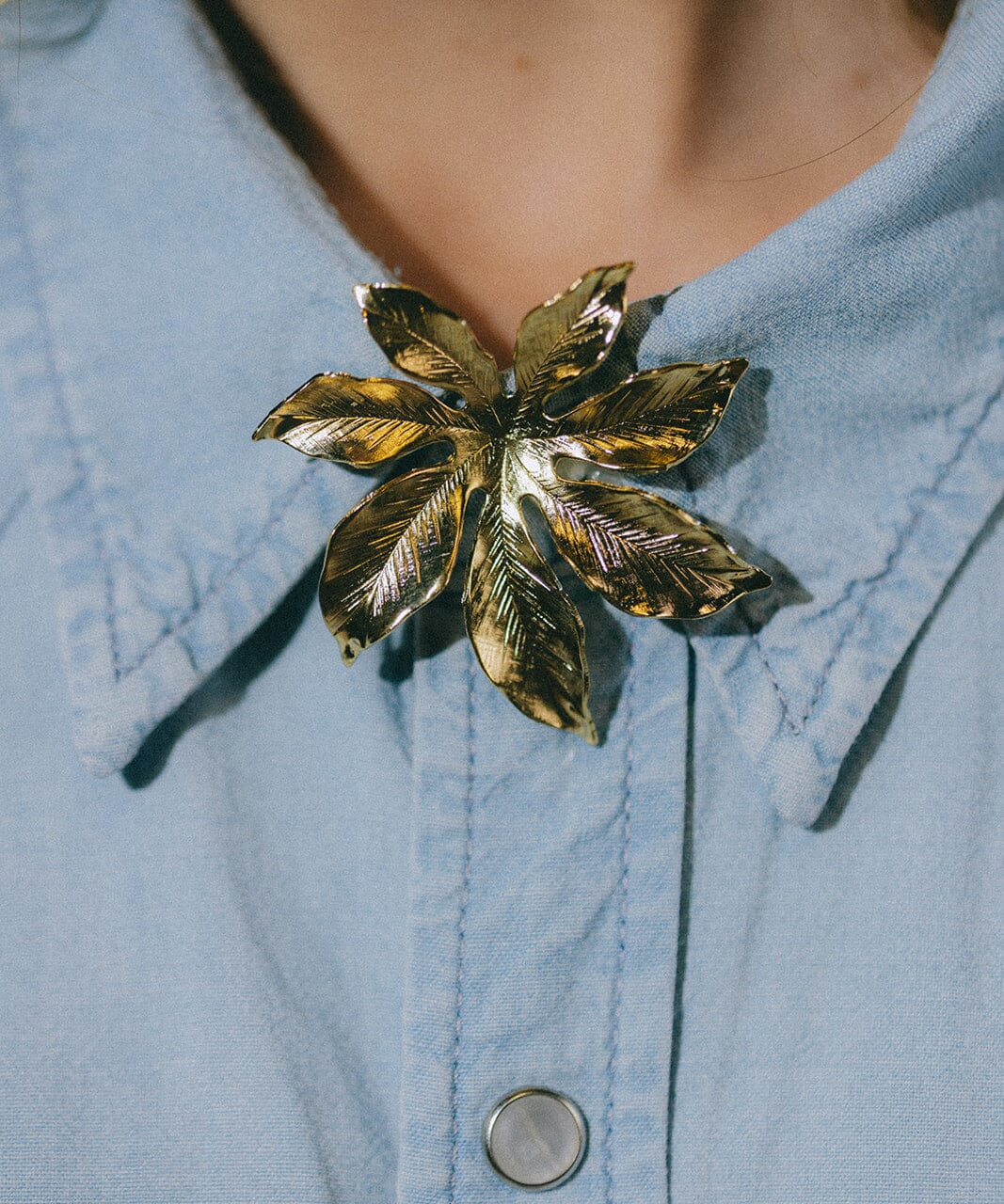 Broche Chloris Or Fleur Accessoires Monsieur Simone