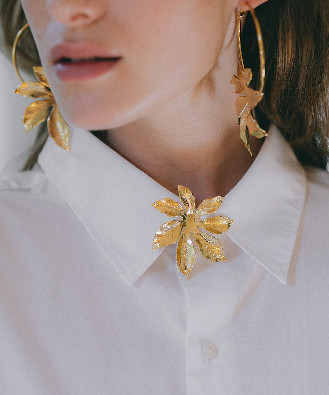 Broche Chloris Or Fleur Accessoires Monsieur Simone