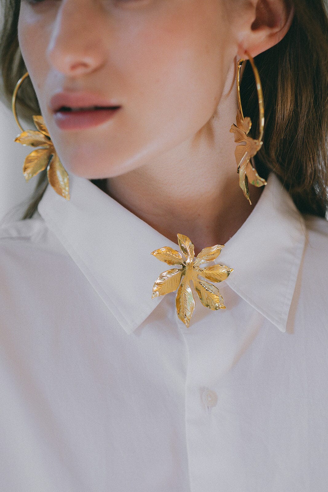 Broche Chloris Or Fleur Accessoires Monsieur Simone