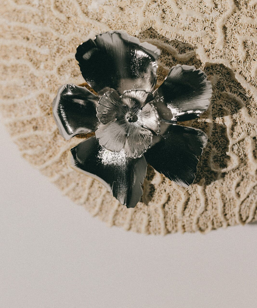 Broche Orphée Argent Fleurs Accessoires Monsieur Simone