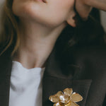 Broche Orphée Argent Fleurs Accessoires Monsieur Simone