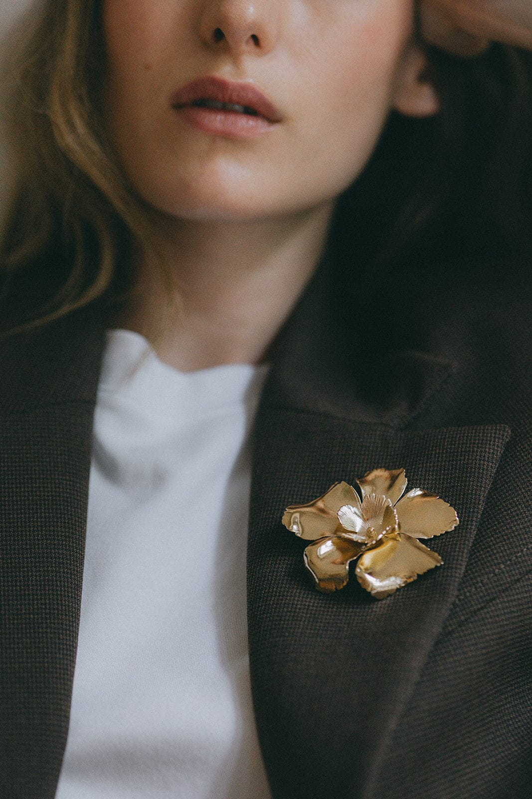 Broche Orphée Or Fleurs Accessoires Monsieur Simone