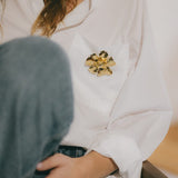 Broche Orphée Or Fleurs Accessoires Monsieur Simone