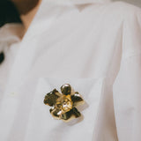 Broche Orphée Or Fleurs Accessoires Monsieur Simone