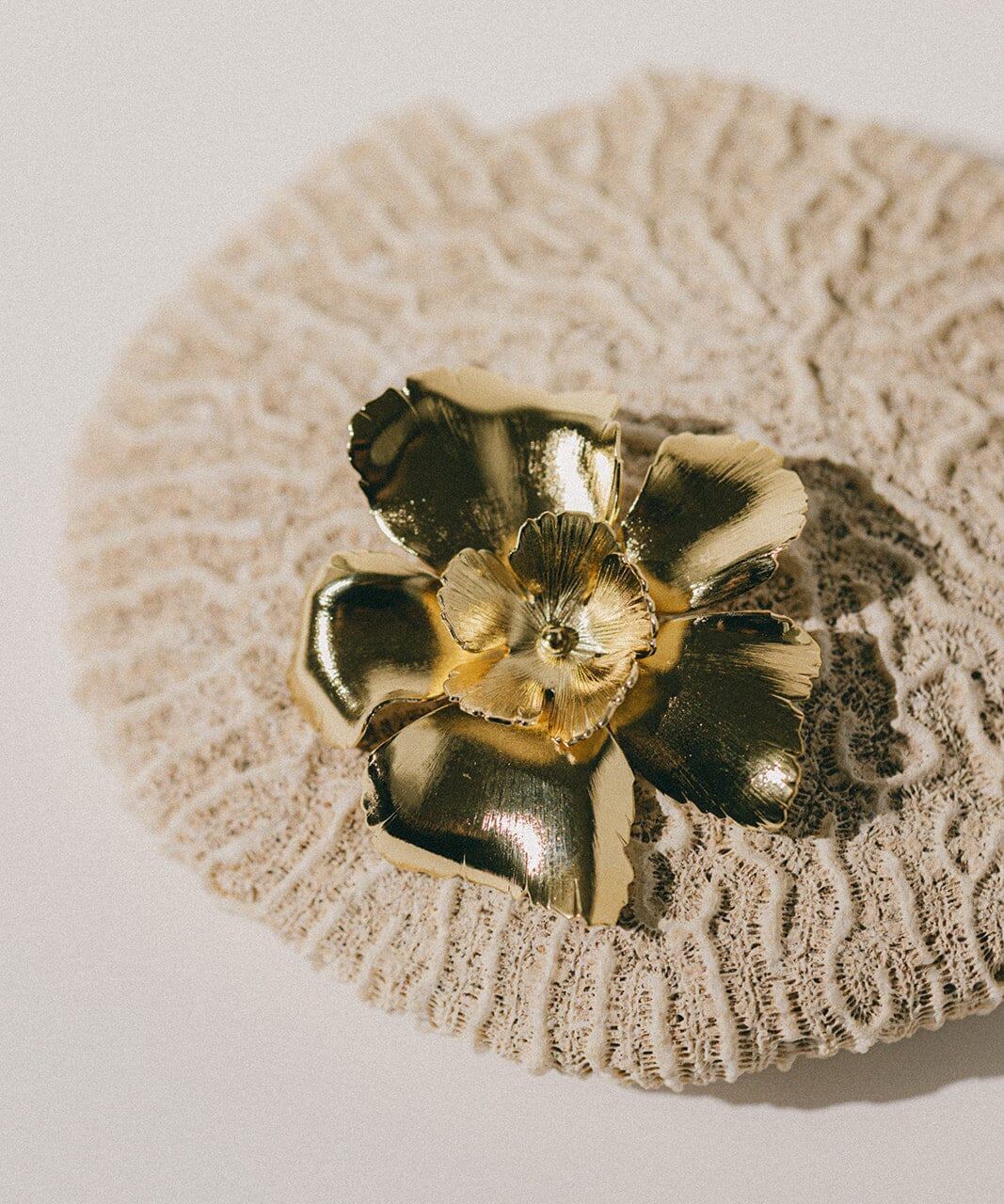 Broche Orphée Or Fleurs Accessoires Monsieur Simone