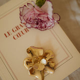 Broche Orphée Or Fleurs Accessoires Monsieur Simone