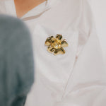 Broche Orphée Or Fleurs Accessoires Monsieur Simone
