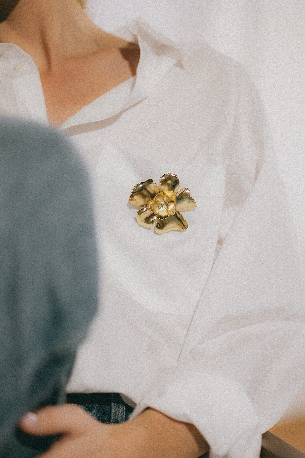 Broche Orphée Or Fleurs Accessoires Monsieur Simone