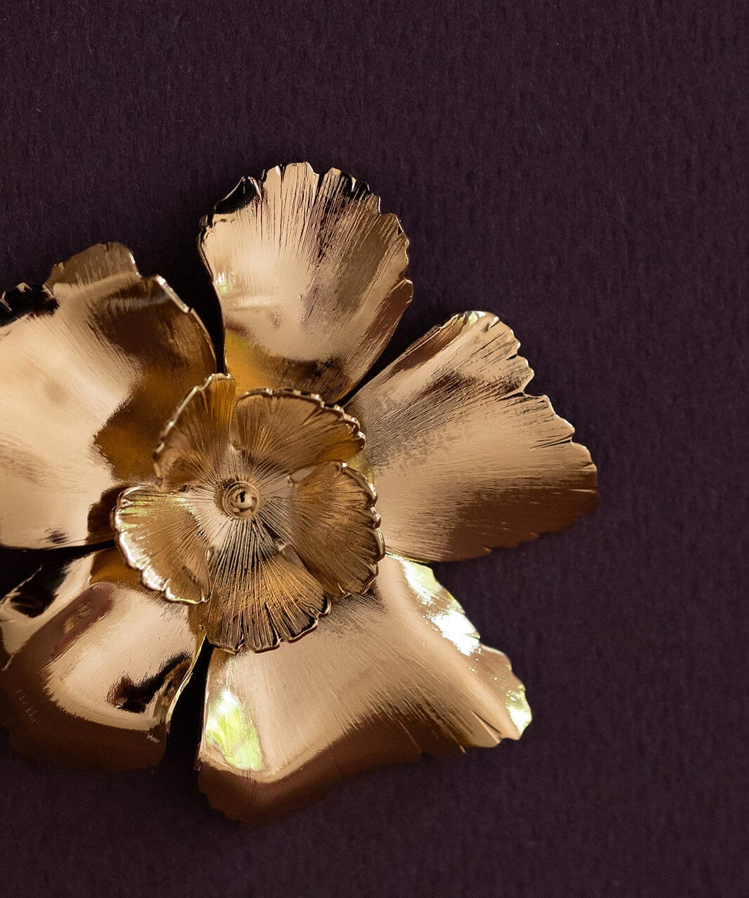 Broche Orphée Or Fleurs Accessoires Monsieur Simone
