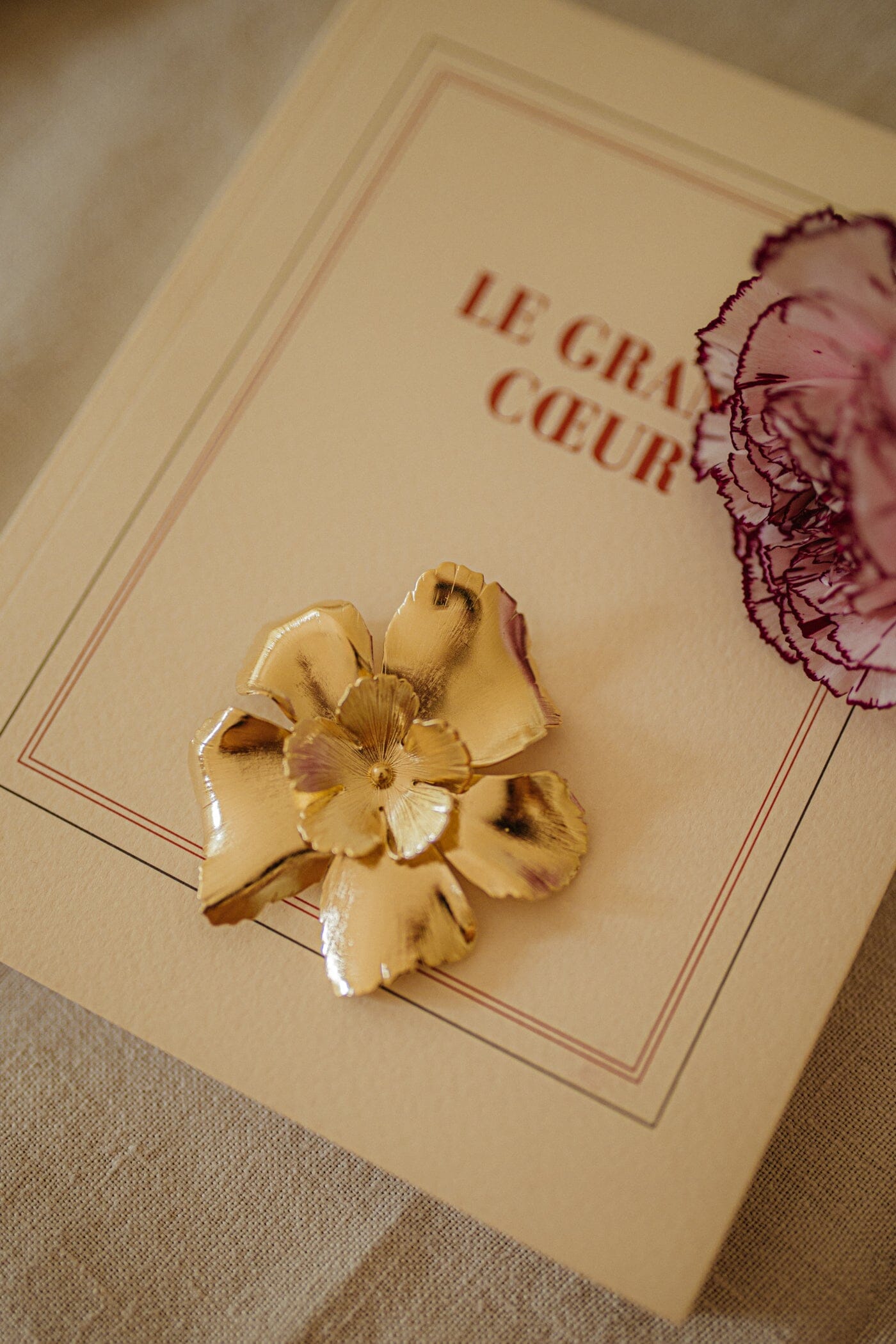 Broche Orphée Or Fleurs Accessoires Monsieur Simone