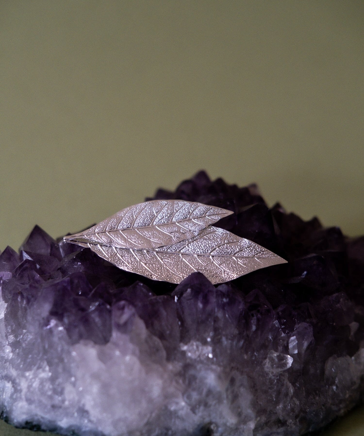Broche Thalie Argent Feuilles Accessoires Monsieur Simone