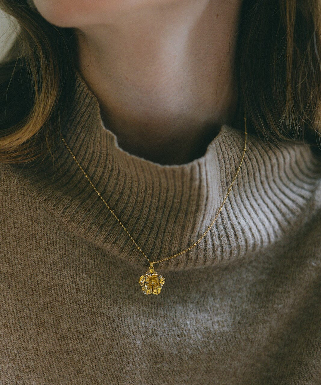 Collier Gaïa Argent Fleur Colliers Monsieur Simone