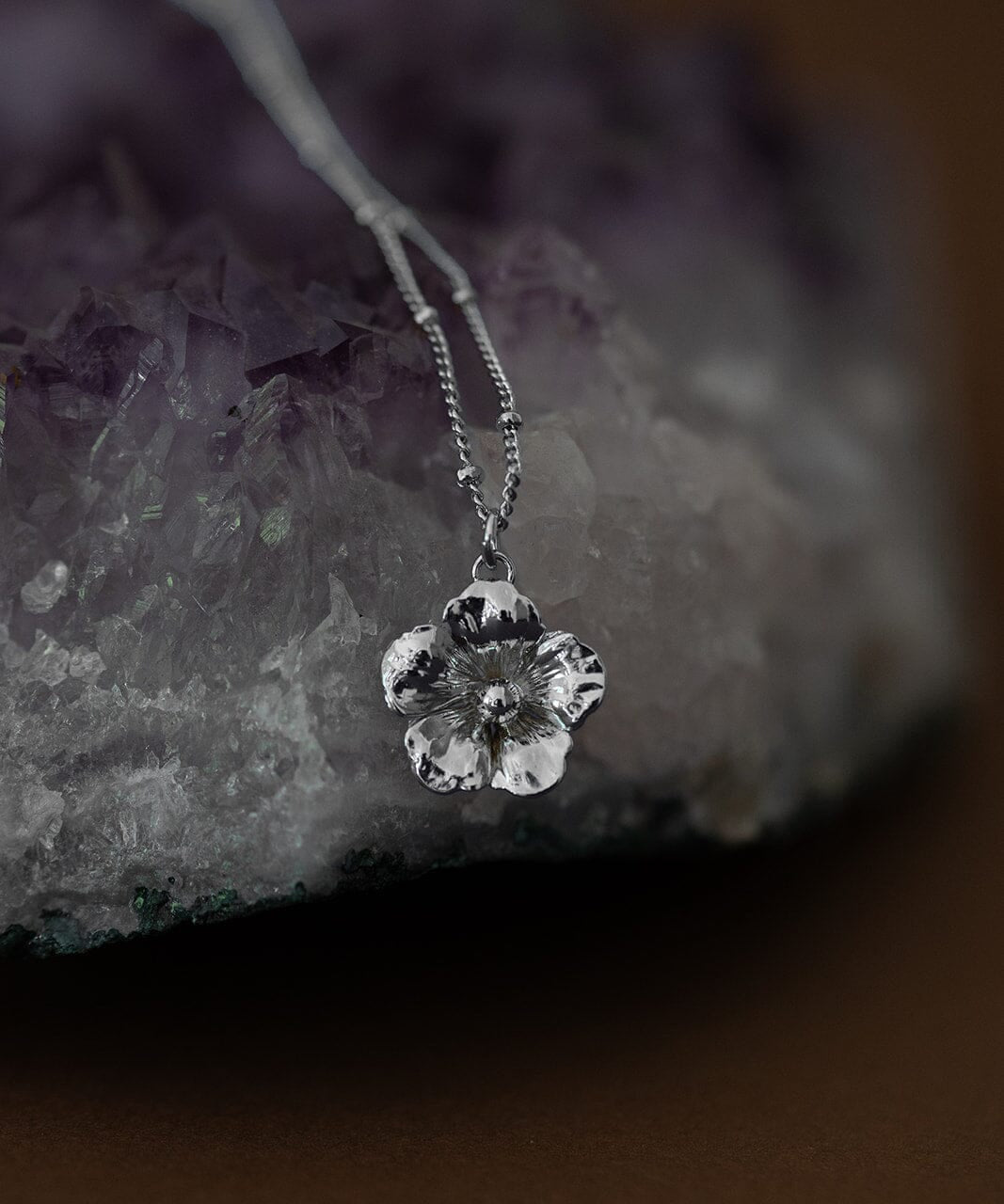 Collier Gaïa Argent Fleur Colliers Monsieur Simone