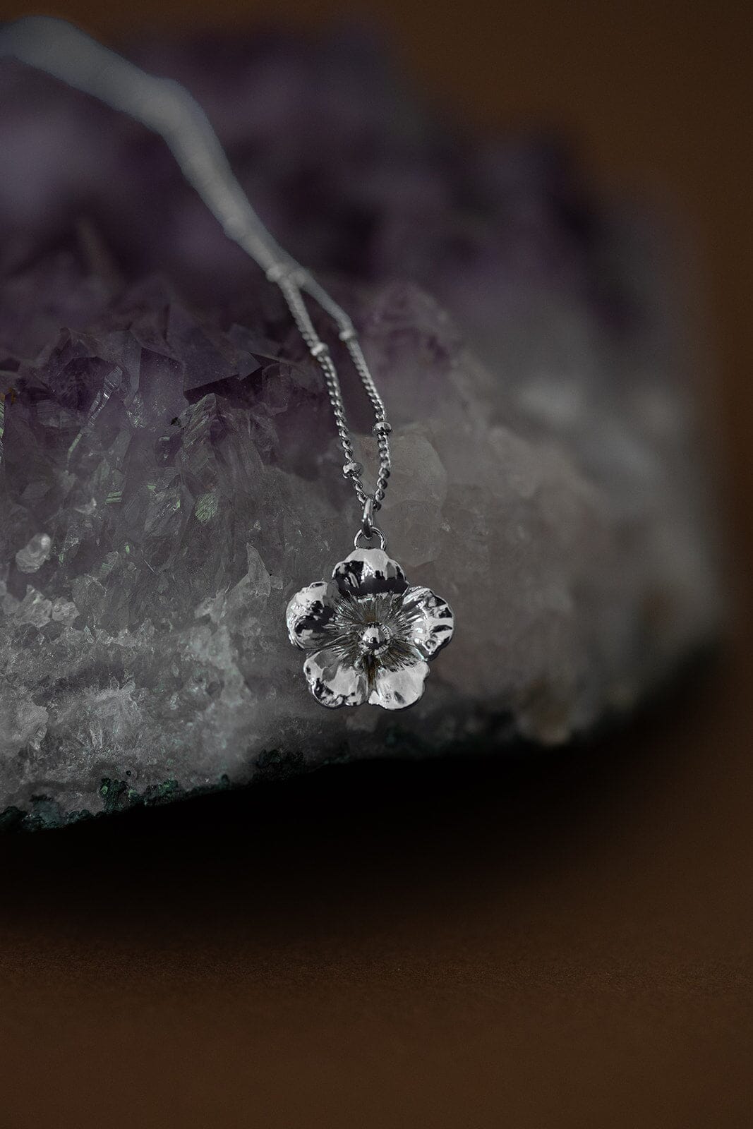 Collier Gaïa Argent Fleur Colliers Monsieur Simone