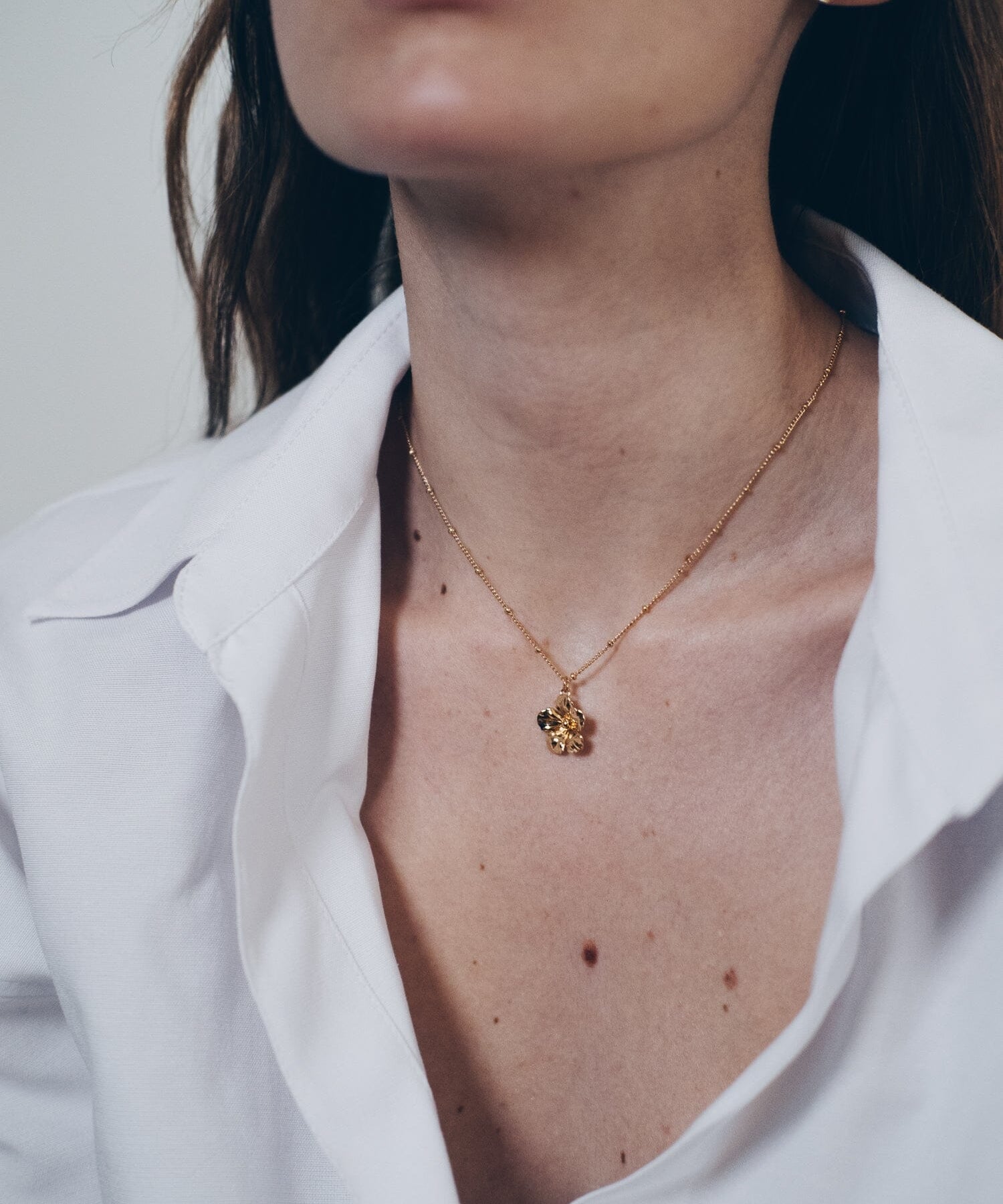 Collier Gaïa Or Fleur Colliers Monsieur Simone