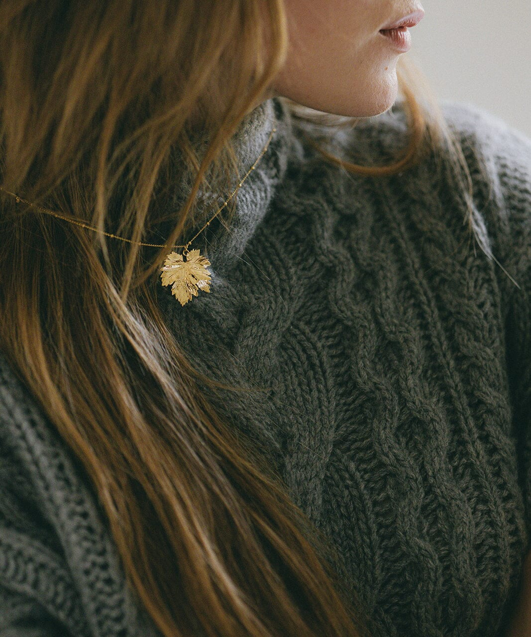 Collier Héra Or Feuille Colliers Monsieur Simone
