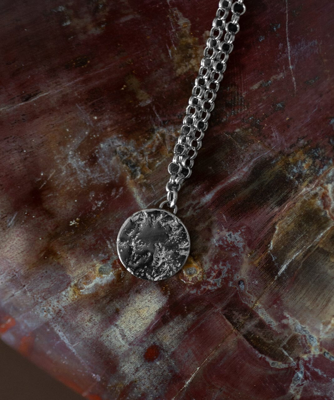 Collier Hestia Argent Rond Martelé Colliers Monsieur Simone