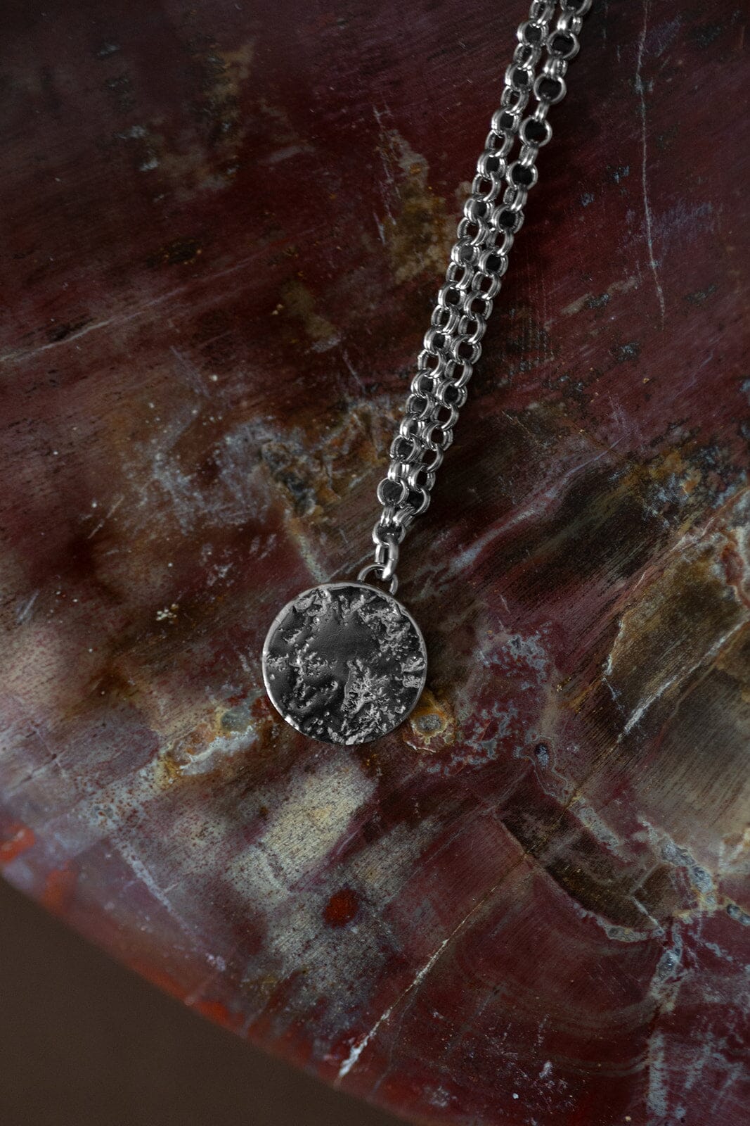 Collier Hestia Argent Rond Martelé Colliers Monsieur Simone