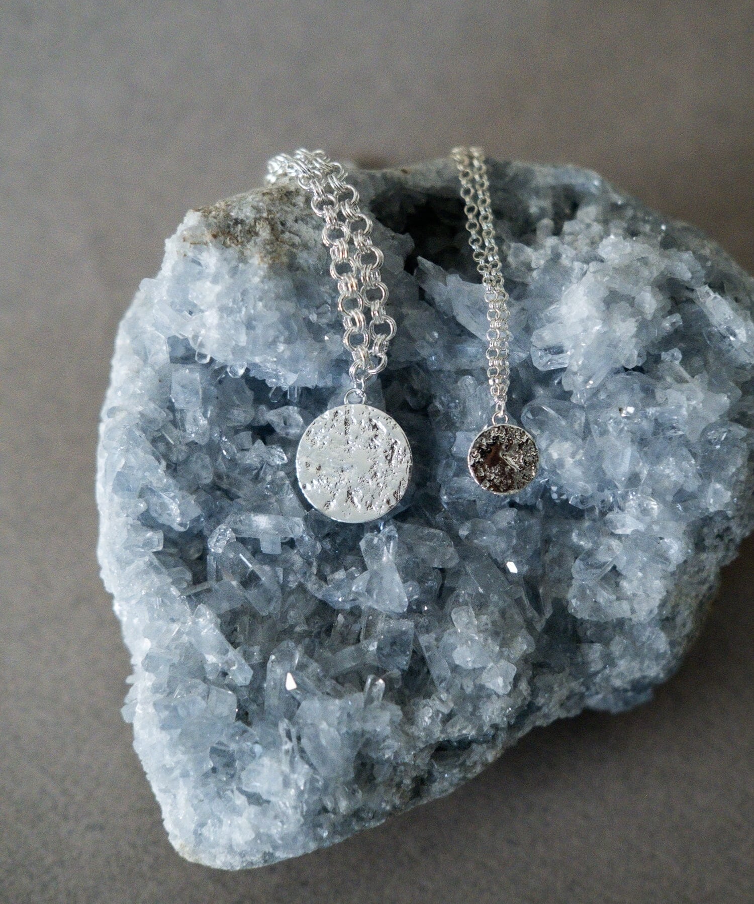 Collier Hestia Argent Rond Martelé Colliers Monsieur Simone