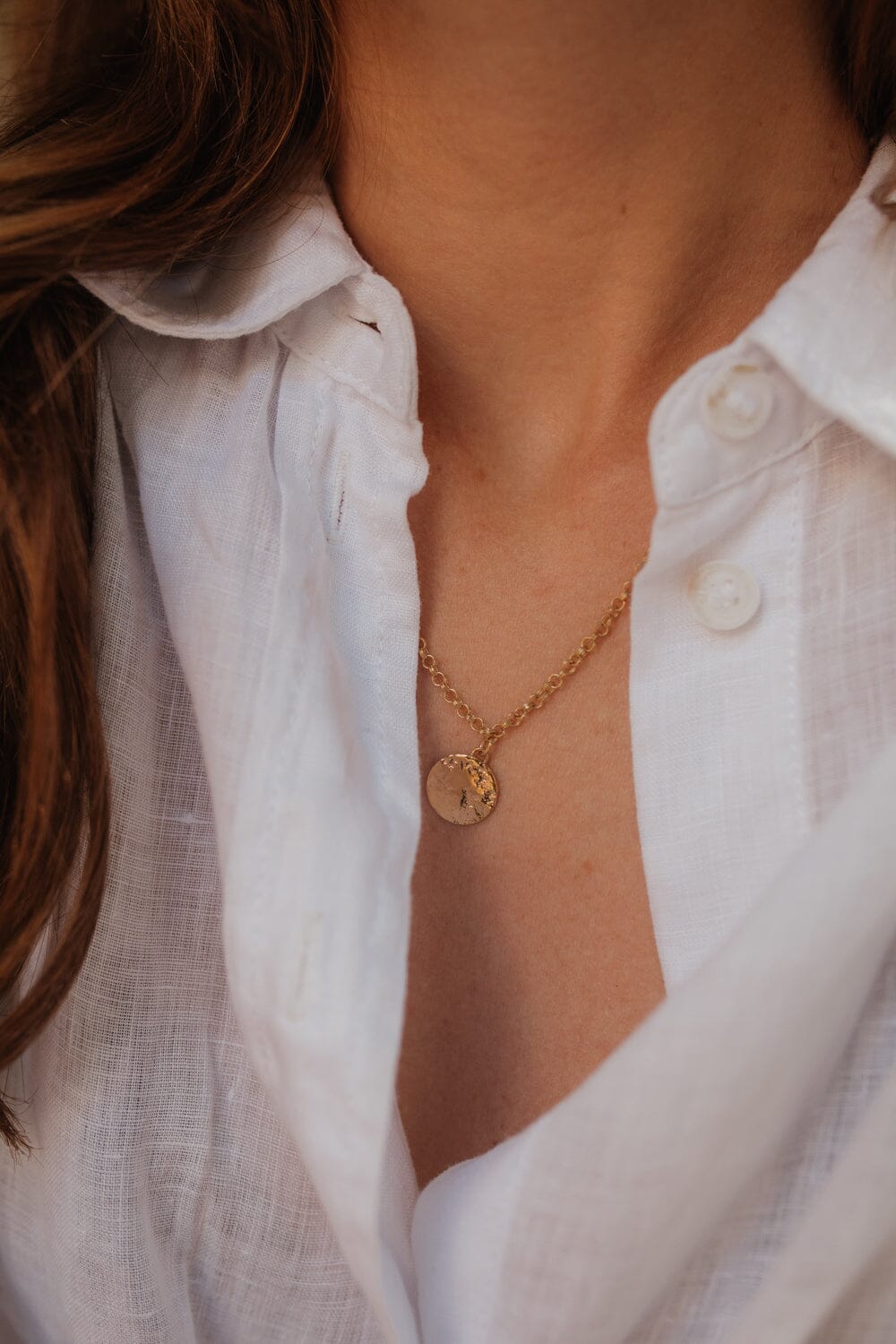 Collier Hestia Argent Rond Martelé Colliers Monsieur Simone