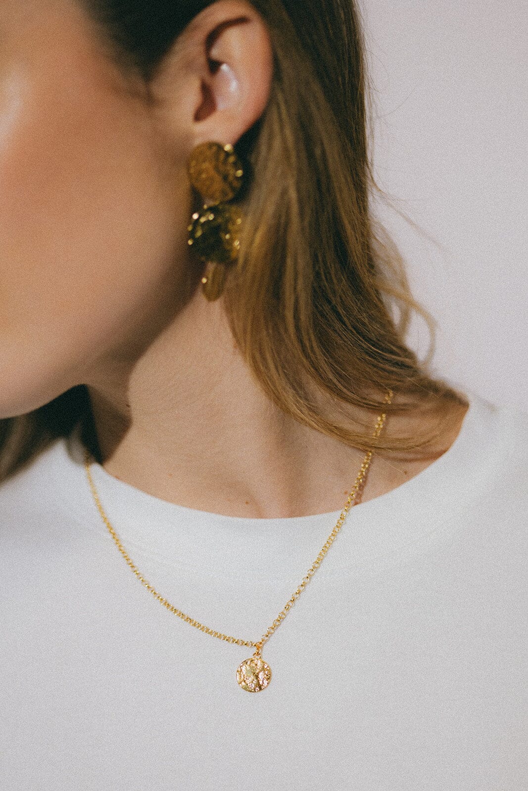 Collier Hestia Or Rond Martelé Colliers Monsieur Simone