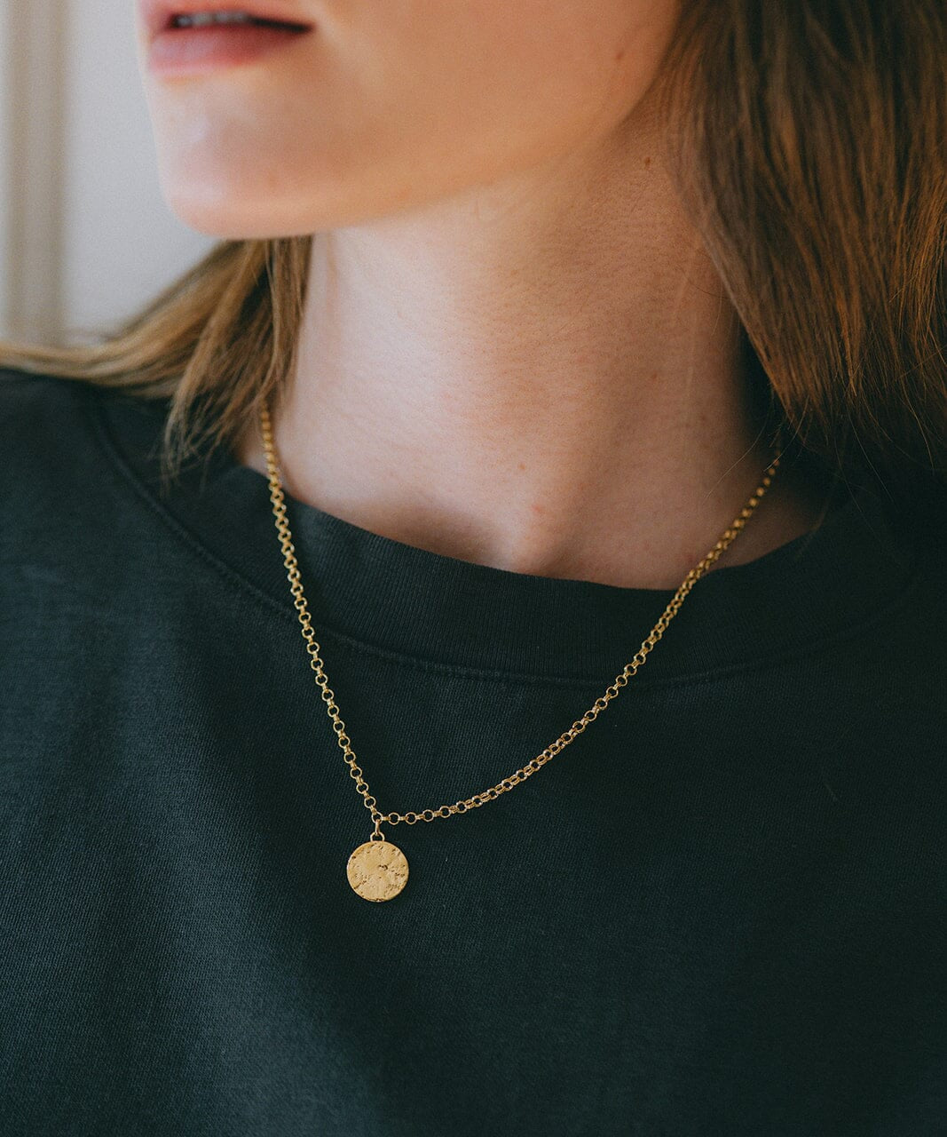Collier Hestia Or Rond Martelé Colliers Monsieur Simone
