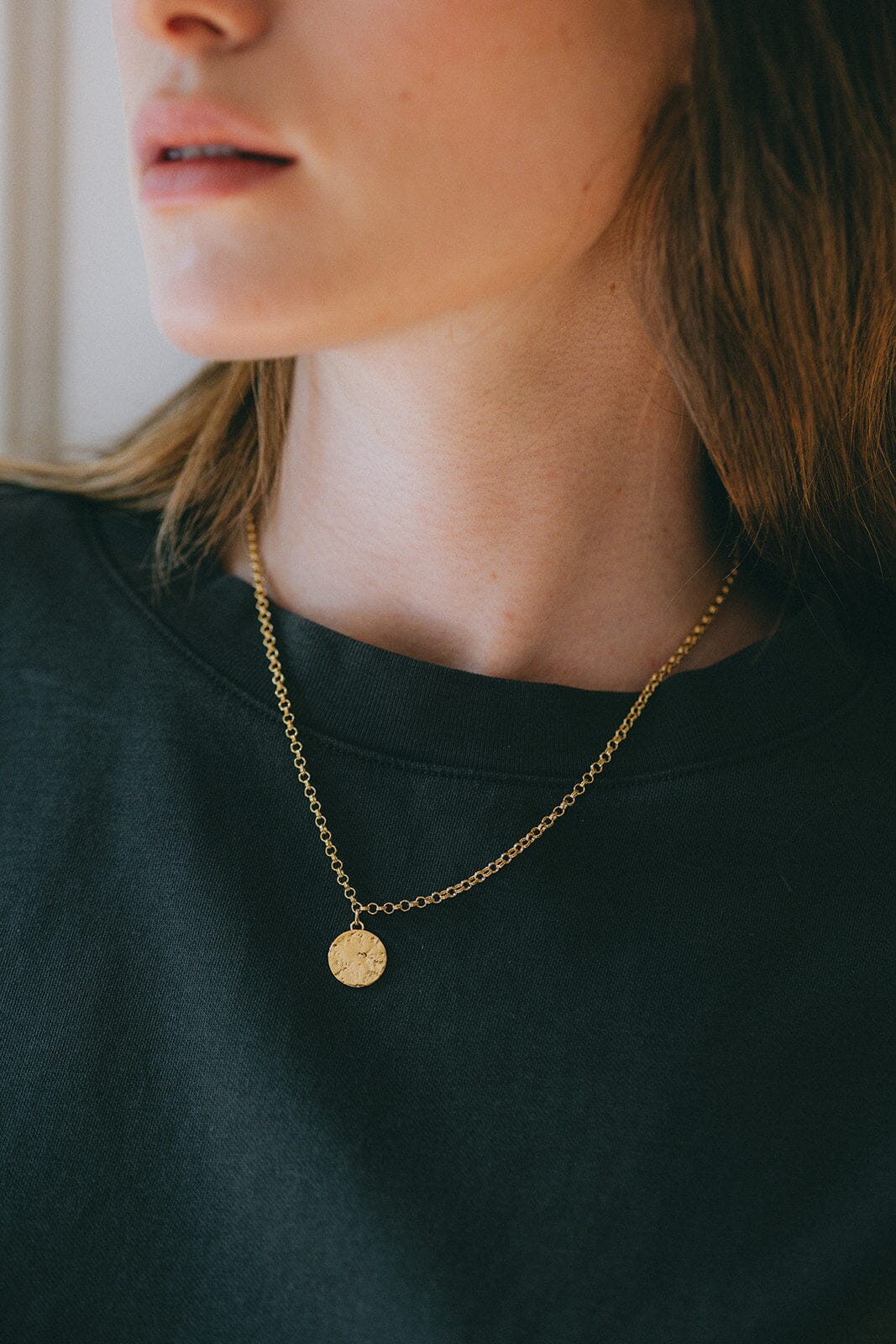 Collier Hestia Or Rond Martelé Colliers Monsieur Simone