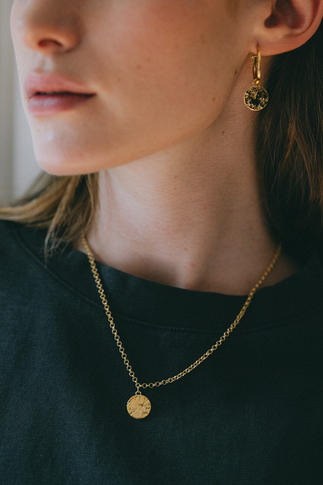 Collier Hestia Or Rond Martelé Colliers Monsieur Simone
