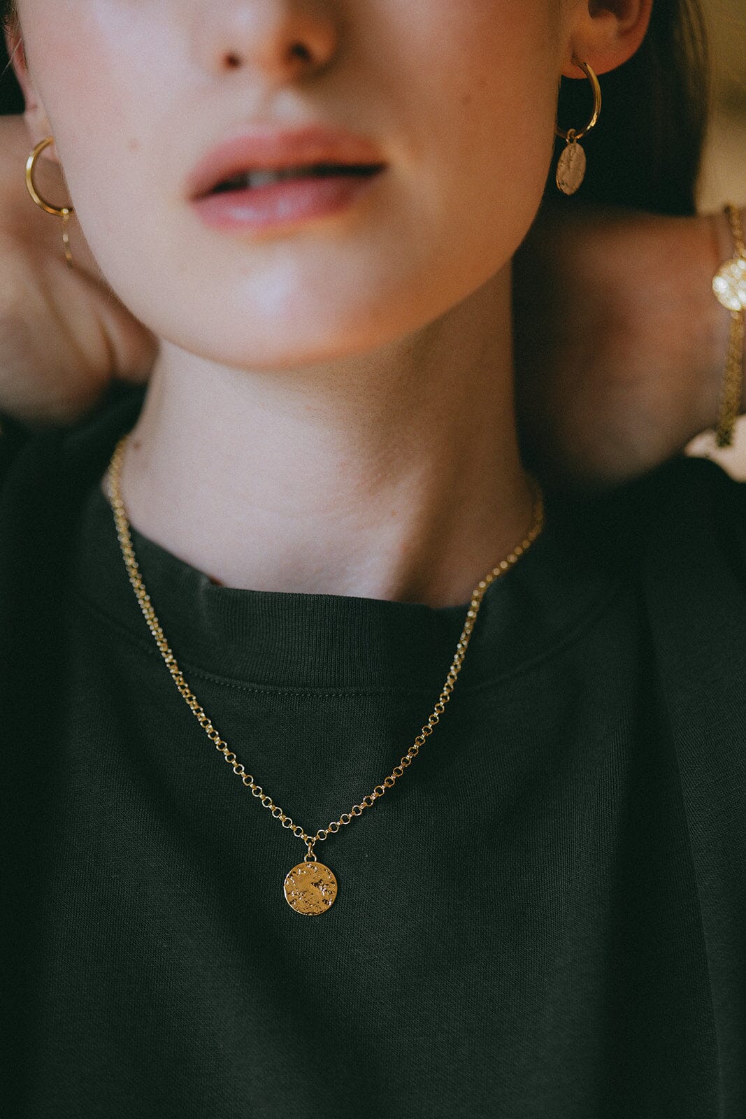 Collier Hestia Or Rond Martelé Colliers Monsieur Simone