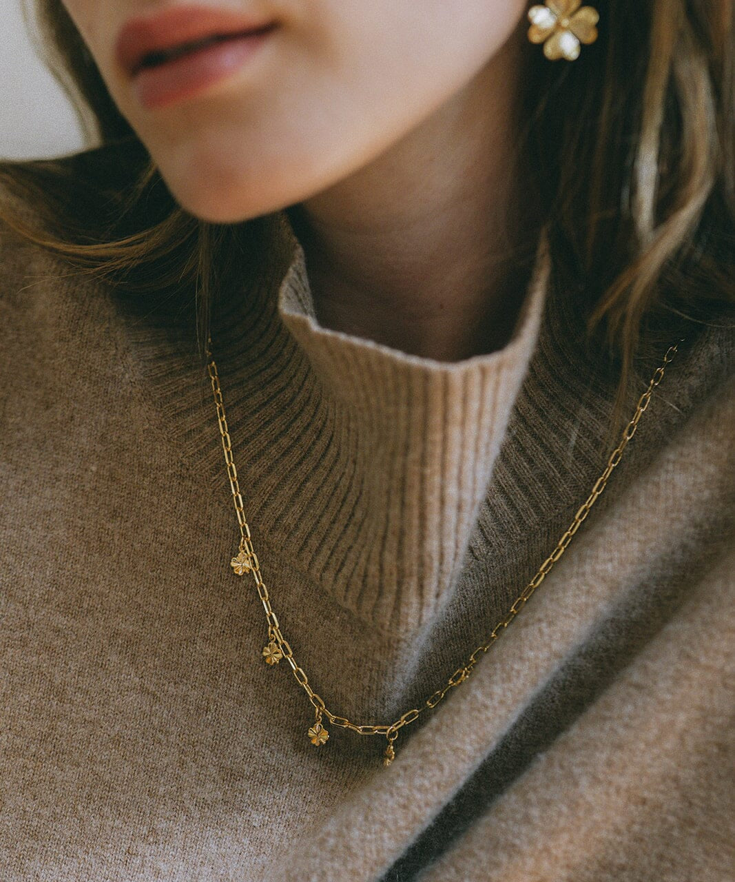 Collier Léon Or Trèfles Colliers Monsieur Simone